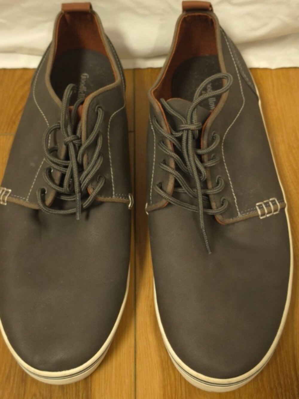 Goodfellow & Co Men's Gray Lace-Up Sneakers Textile Upper Round Toe US 11.5